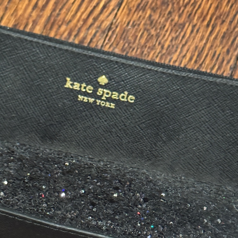 Kate Spade Black Glitter Pouch - Picture 3 of 5